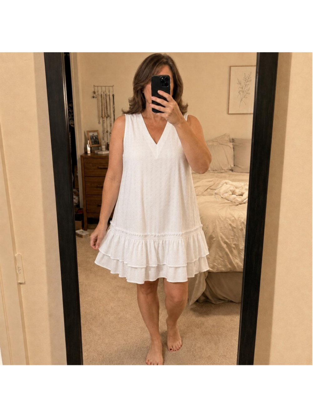Calvin Klein White Textured Ruffle Dress US 10

Calvin Klein white sleeveless dr
